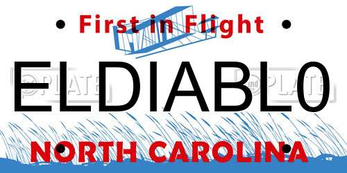 ELDIABL0 North Carolina License Plate