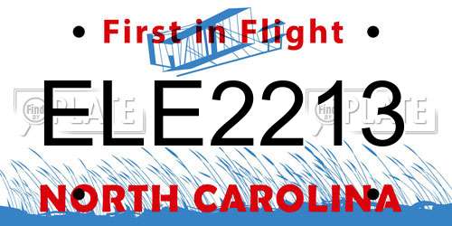 ELE2213 North Carolina License Plate