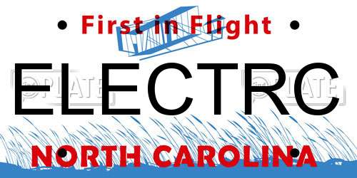 ELECTRC North Carolina License Plate