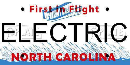 ELECTRIC North Carolina License Plate