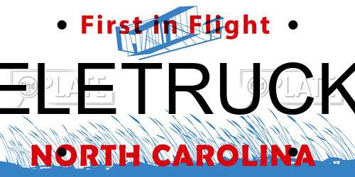 ELETRUCK license plate in NC state