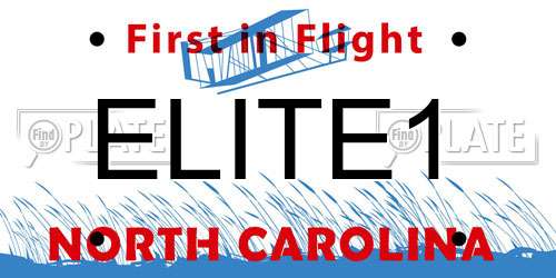ELITE1 North Carolina License Plate
