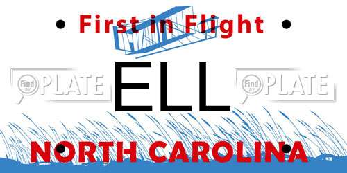 ELL North Carolina License Plate