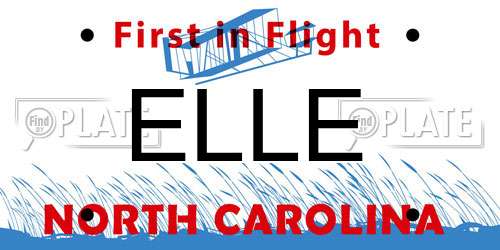 ELLE North Carolina License Plate