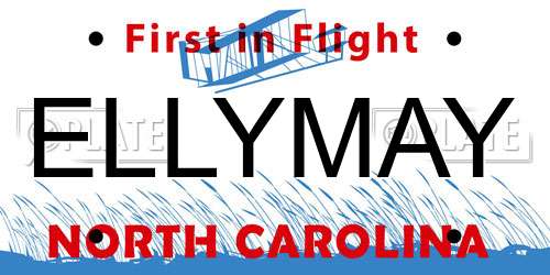 ELLYMAY North Carolina License Plate
