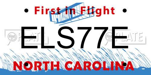ELS77E North Carolina License Plate