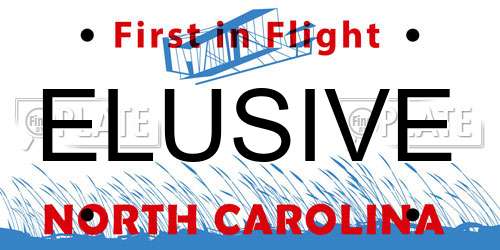 ELUSIVE North Carolina License Plate