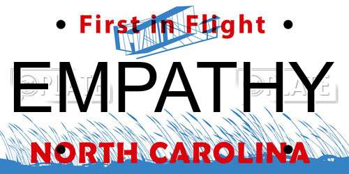 EMPATHY North Carolina License Plate