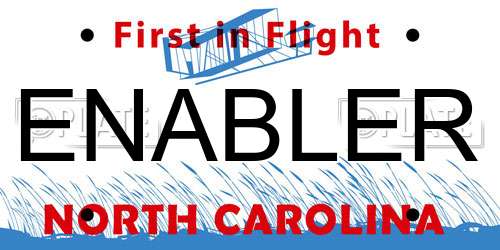 ENABLER North Carolina License Plate