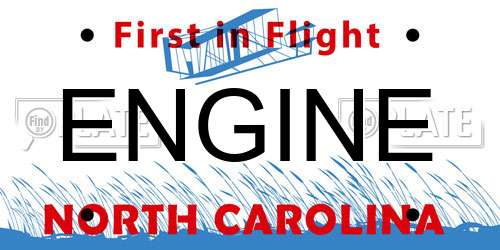 ENGINE North Carolina License Plate