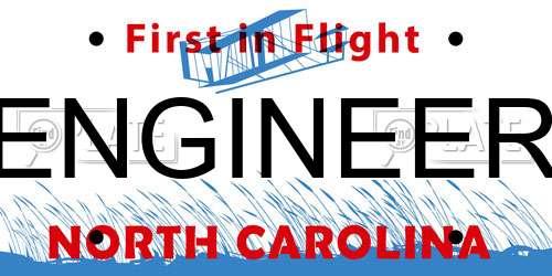 ENGINEER North Carolina License Plate