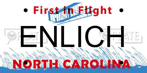 ENLICH North Carolina License Plate