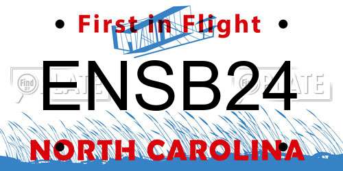 ENSB24 North Carolina License Plate