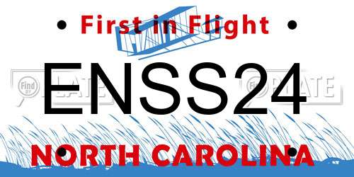 ENSS24 North Carolina License Plate