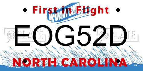 EOG52D North Carolina License Plate