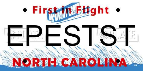 EPESTST North Carolina License Plate