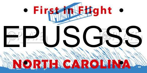 EPUSGSS North Carolina License Plate