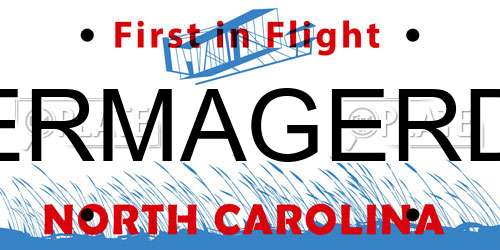 ERMAGERD North Carolina License Plate