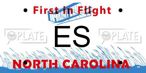 ES North Carolina License Plate