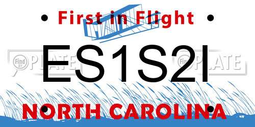 ES1S2I North Carolina License Plate
