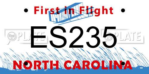 ES235 North Carolina License Plate