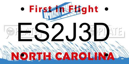 ES2J3D North Carolina License Plate