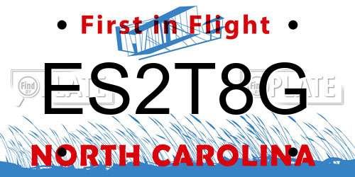 ES2T8G North Carolina License Plate