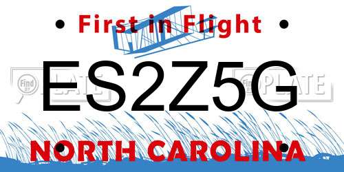 ES2Z5G North Carolina License Plate