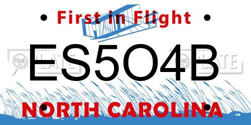 ES5O4B North Carolina License Plate