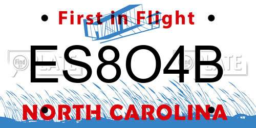 ES8O4B North Carolina License Plate