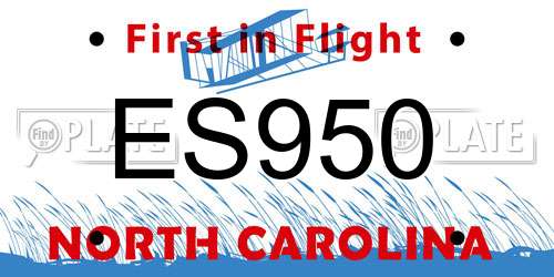 ES950 North Carolina License Plate