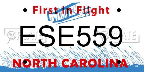 ESE559 North Carolina License Plate