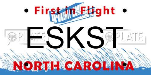 ESKST North Carolina License Plate