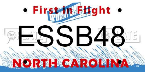 ESSB48 North Carolina License Plate