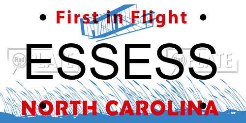 ESSESS North Carolina License Plate