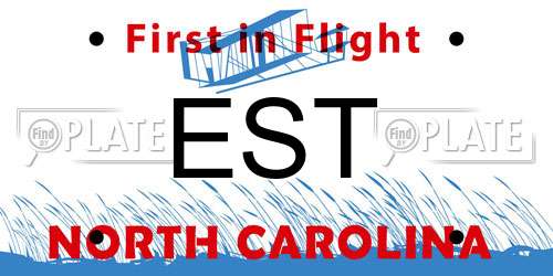 EST North Carolina License Plate