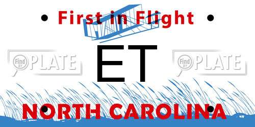 ET North Carolina License Plate