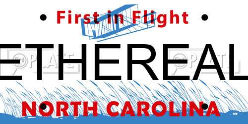 ETHEREAL North Carolina License Plate