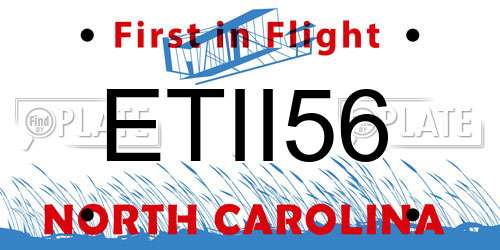 ETII56 North Carolina License Plate