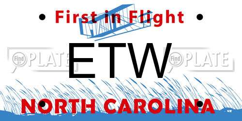 ETW North Carolina License Plate