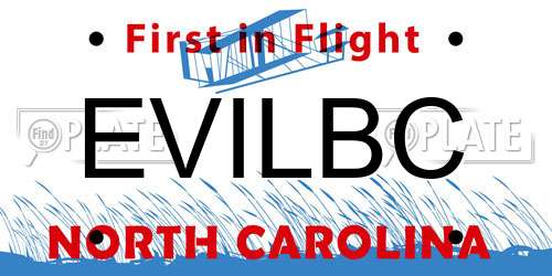 EVILBC North Carolina License Plate