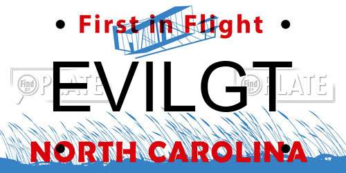 EVILGT North Carolina License Plate
