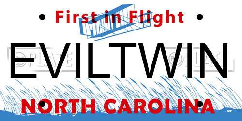 EVILTWIN North Carolina License Plate