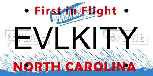 EVLKITY North Carolina License Plate