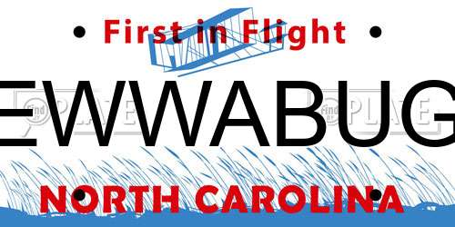 EWWABUG North Carolina License Plate