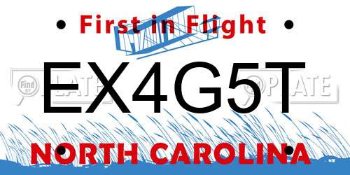 EX4G5T North Carolina License Plate