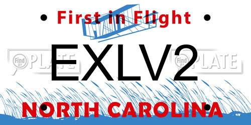 EXLV2 North Carolina License Plate
