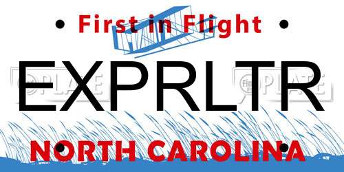 EXPRLTR North Carolina License Plate