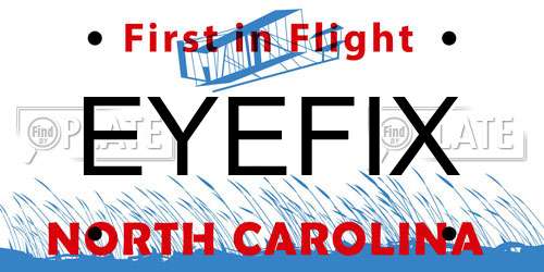 EYEFIX North Carolina License Plate