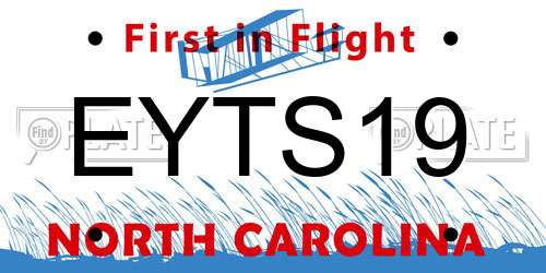 EYTS19 North Carolina License Plate